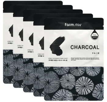 

Fabric mask farmstay visible difference mask sheet charcoal 23 ml 5 PCs