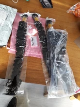 Deep-Wave-Bundles Closure Rucycat Brazilian Inchs with 6x6 Lace 32-34 36