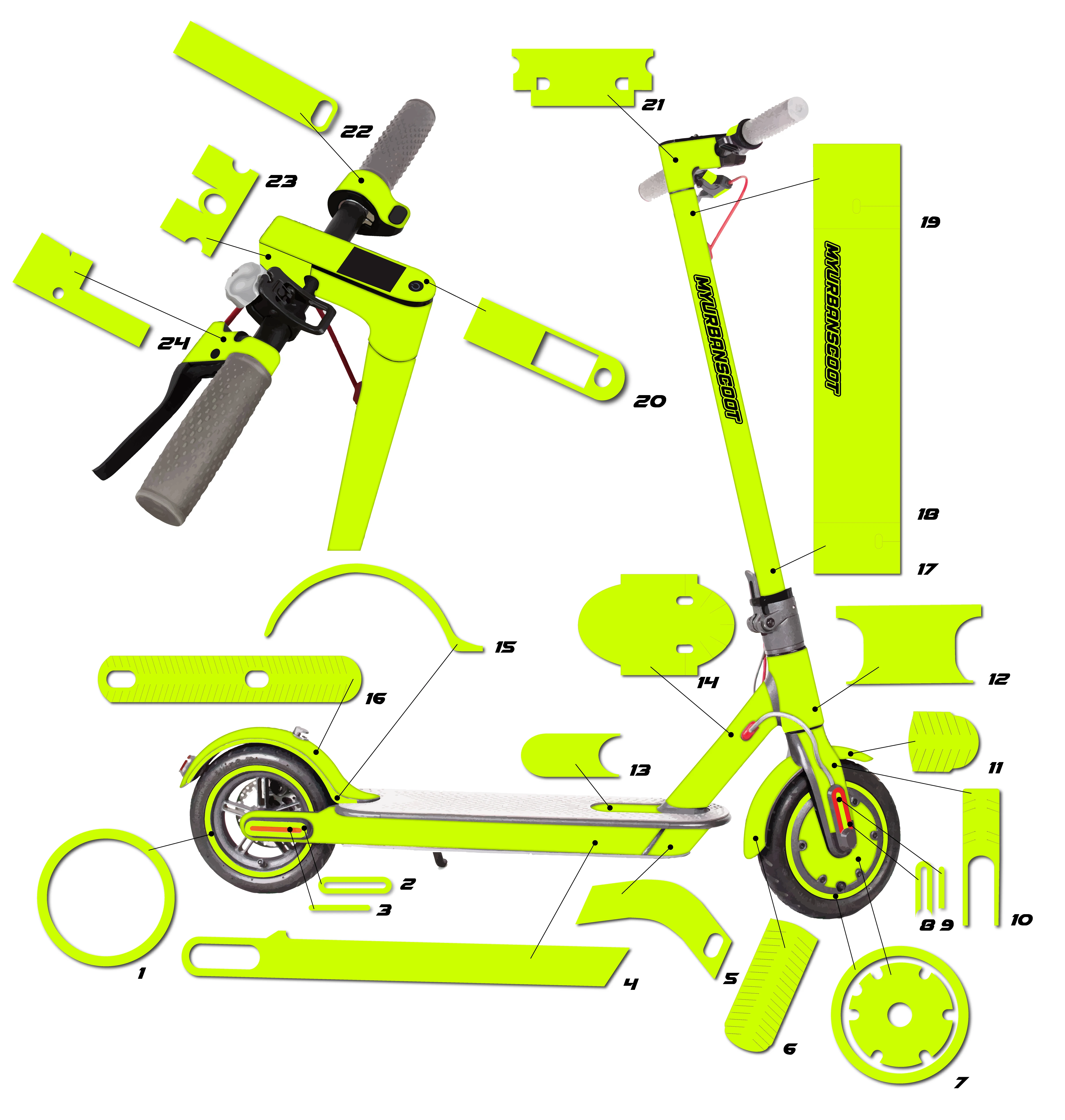 Xiaomi M365 Pro Pro 2 Essential 1S MYURBANSCOOT Stickers Stickers BMW +  BASE vinyl|Bicycle Stickers| - AliExpress