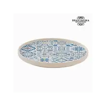 Плоское фарфоровое блюдо синего цвета Bravissima kitchen