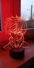 Lamp Bedroom-Decor Gift Led-Night-Light Acrylic Academia Face-Design Anime Shoto Todoroki