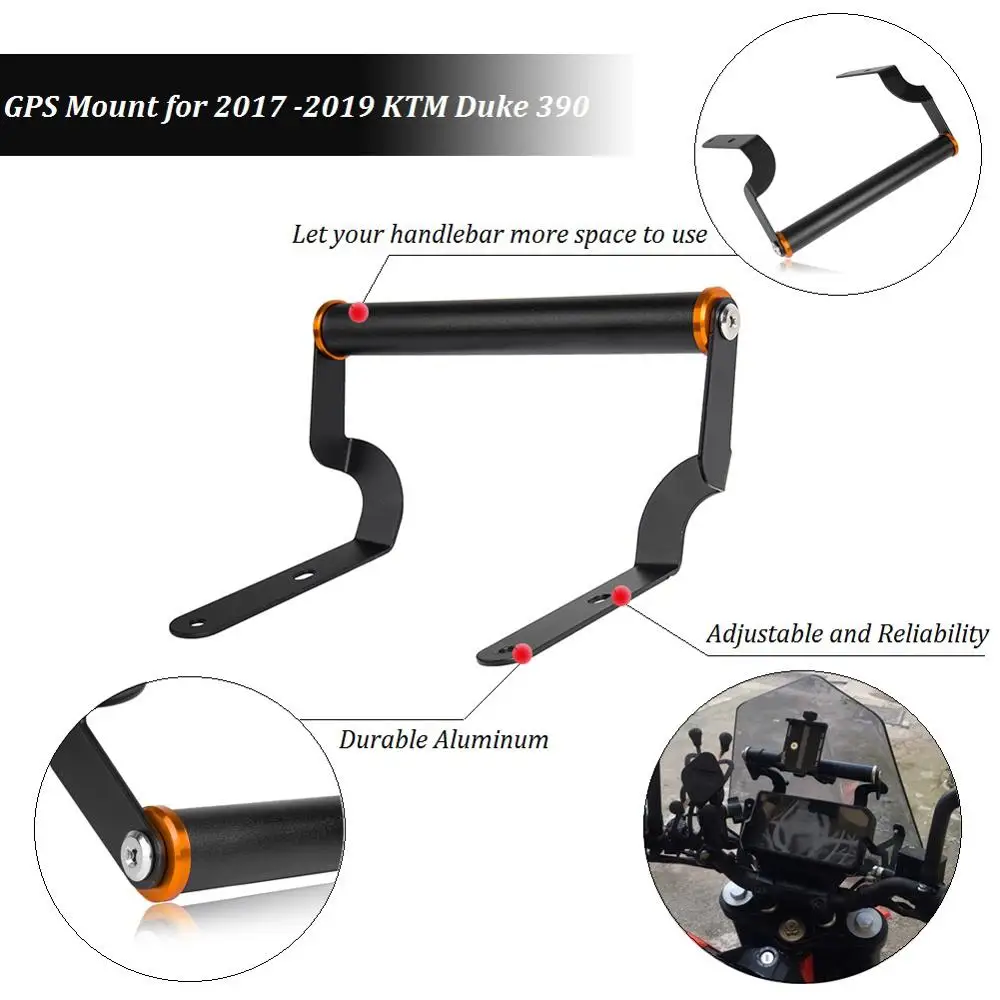 

For KTM DUKE 390 Stand Holder Bar Mobile Phone GPS Plate Bracket Adjustable Navigation Mount Duke390 Accessories 2017 2018 2019