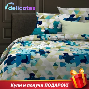 

Bedding Set Delicatex 15872Puzzle Home Textile Bed sheets linen Cushion Covers Duvet Cover Рillowcase