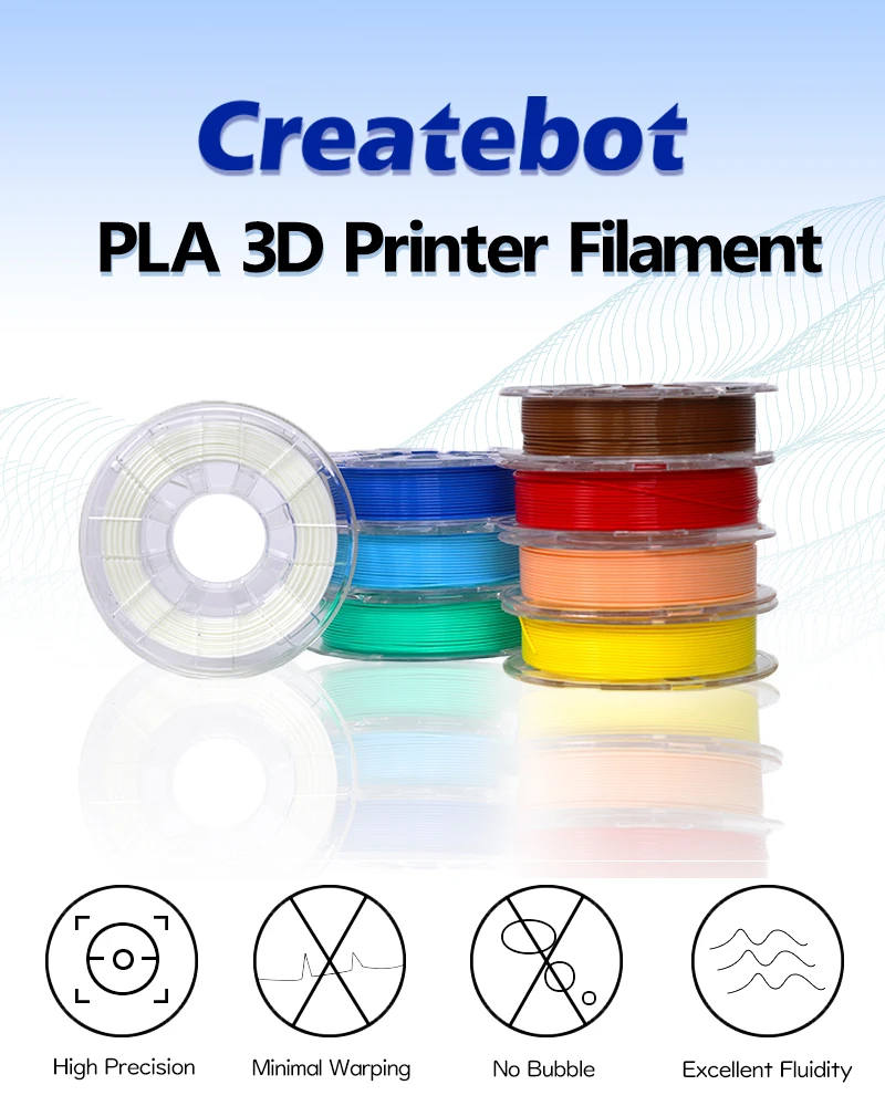 Нить для 3D принтера Createbot 1 75 мм 250 г 9 цветов шелковая текстура | Компьютеры и офис