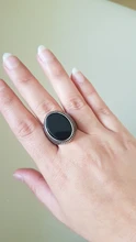 Wholesale Retro Jewelry Stone Rings For Men Titanium Steel Inlaid Three Colors Onyx Ring