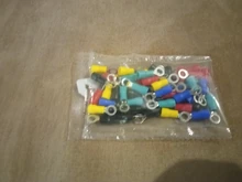 50 Uds RV1.25-4 terminal de anillo aislado eléctrico Alambre de crimpado conector AWG 22-16