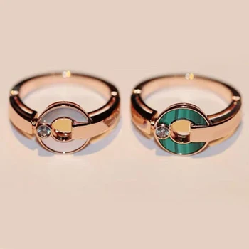 

2020 New Women's Fashion Original Bulgarian Jewelry Enamel Ring Logo Boutique Valentine's Day Confession Gift Free Shipping