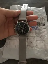 Reloj de acero inoxidable para hombre y mujer, cronógrafo de cuarzo, informal, deportivo, marca famosa Geneva, 2019