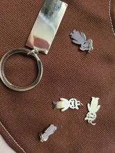 Vnox-Llavero de acero inoxidable personalizable con Nombre de mascota para niños, llavero de amor familiar personalizable para papá, mamá, familia, regalos DIY