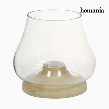 

Candleholder Glass Wood - Pure Crystal Deco Collection by Homania