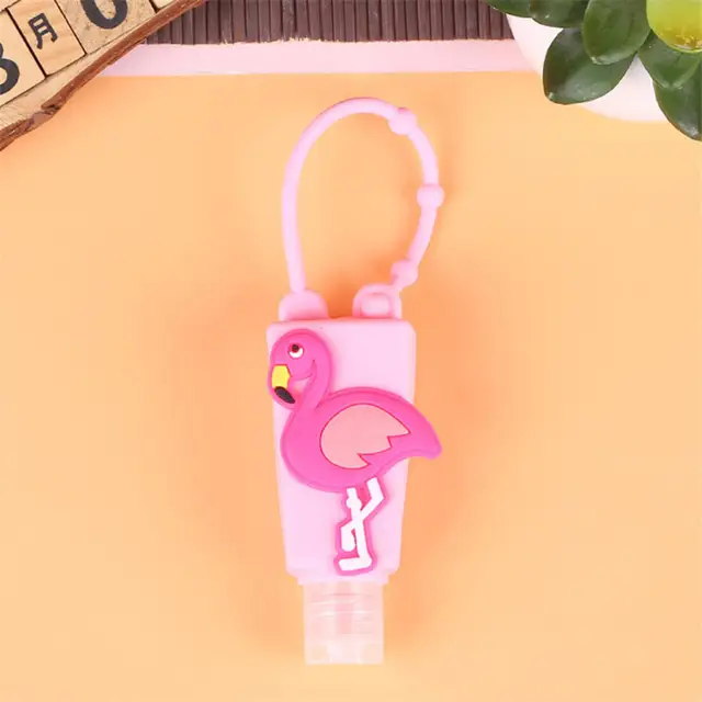 1PC 30ML Cute Cartoon Pattern Silicone Mini Empty Hand Sanitizer Holder Travel Portable Gel Holder Hangable Liquid Dispenser New 4