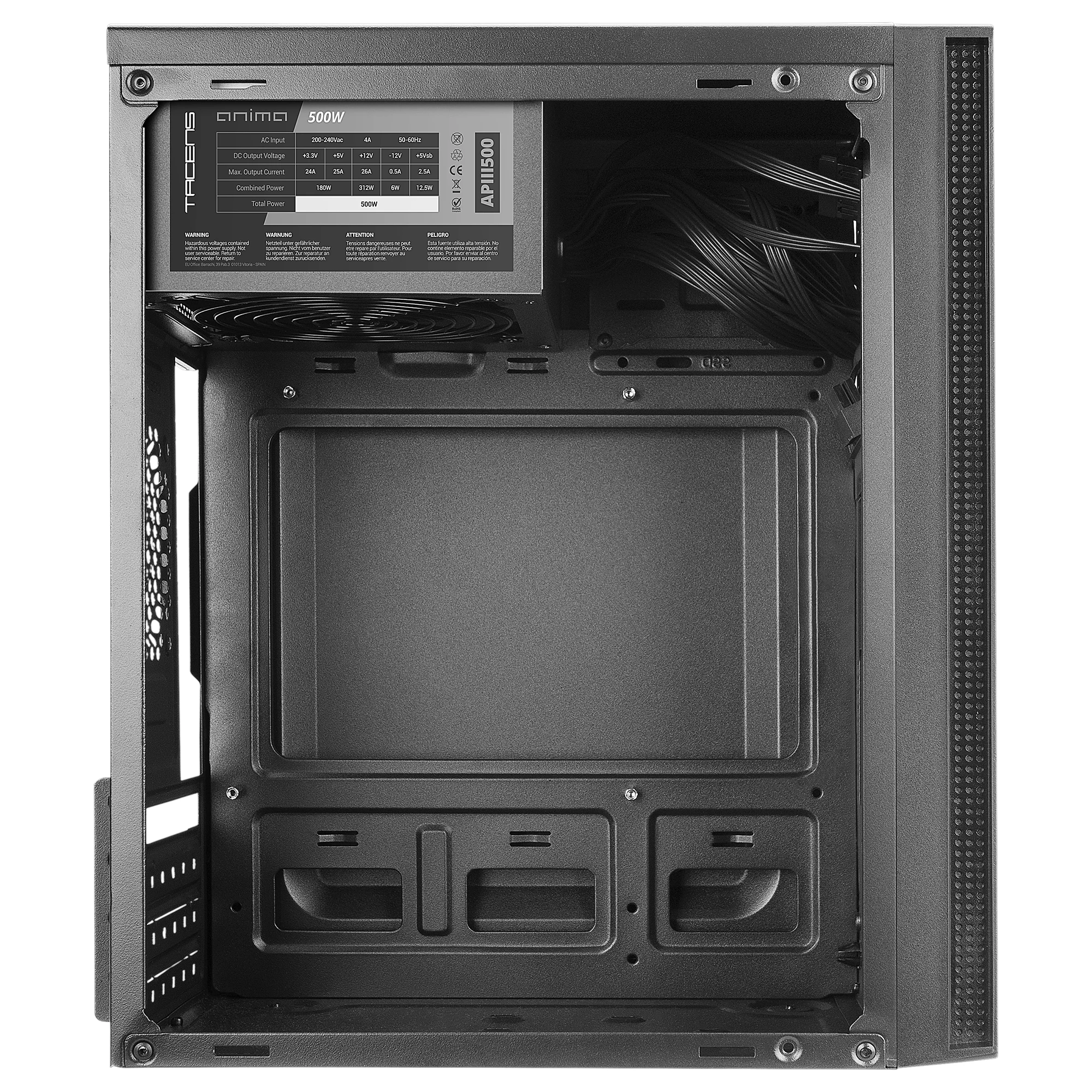 Tacens Anima Ac5, Caja Pc Compacta Micro Atx, Frontal Malla