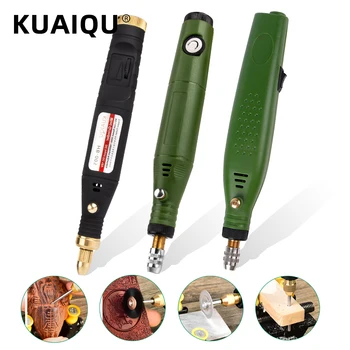

KUAIQU 12V-18V Mini Grinder Engraving Kit Adjustable Speed 5000-18000 RPM Electric Drill Grinder Engraver Pen For DIY Carving