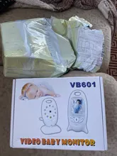 VB601 Video Monitor de bebé inalámbrico 2,0 LCD Babysitter 2 vías hablar visión nocturna temperatura seguridad Nanny Cámara 8 canciones de cuna
