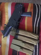 Funda cartuchera táctica doble para caza, funda cartuchera Molle AEG, Airsoft militar, P90