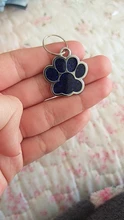 Pendant Pet-Accessories Engraved Dog-Cat-Tags Name-Collar Dog Puppy Paw Personalized
