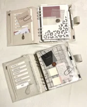 Moterm Luxe-planificador de anillos A5 con carpeta de anillos de 30mm, Agenda, organizador de granos Crocs, diario, Bloc de notas, cuaderno de bocetos