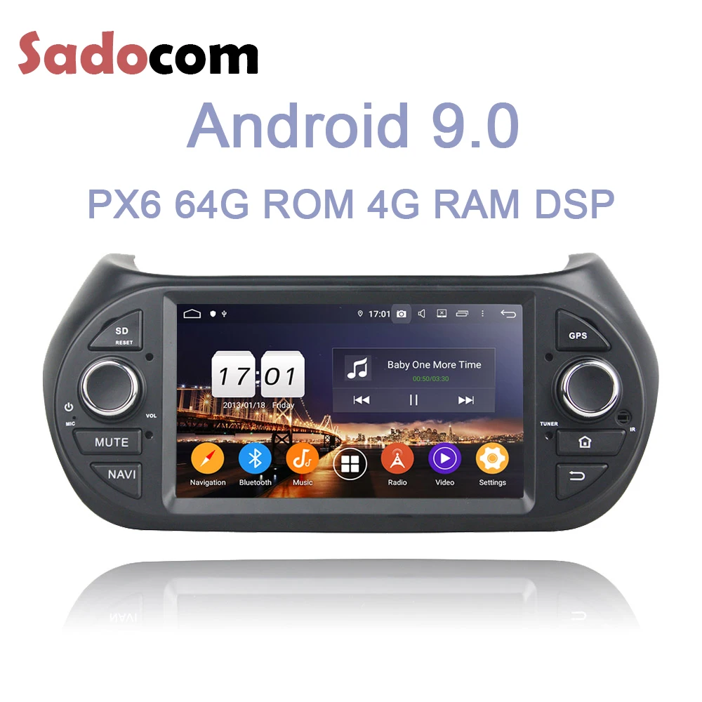 Ips 1 din Android 9,0 8 ядерный 4G+ 64G Автомобильный dvd-плеер Авторадио Bluetooth для Fiat Fiorino Citroen Nemo peugeot Bipper 2008
