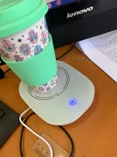 Tazón taza de café calentador, almohadilla de aislamiento, 110V/220v, 55 °C, termostato posavasos, calentador eléctrico constante de vidrio para leche y té para el hogar y la Oficina