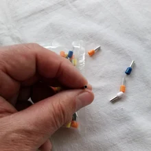 100PCS E2508 14 AWG 2.5mm2 Insulated Cord End Terminal Wire Ferrules