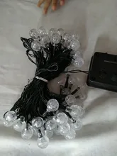 Solar-Light Garlands Crystal-Ball Outdoor-Decoration Christmas-Party for 8-Modes 12m/led