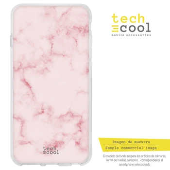 

FunnyTech®Stand case for Xiaomi Silicone note redmi 8T l Texture marble pink