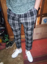 Dropshipping. Exclusivo. Japonés Streerwear hombres pantalones a cuadros Otoño de 2020 de moda de hombre delgado pantalones casuales coreano pantalones de Harem para hombre