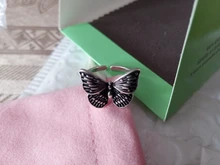 Foxanry-anillos de mariposa de Plata de Ley 925 para mujer, joyería fina Vintage Punk, accesorios para fiesta de cumpleaños, regalos