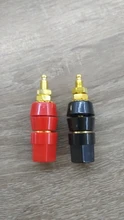 1 par (negro + rojo) de terminales Rojo Negro amplificador de conector Terminal de encuadernación conector tipo Banana para altavoz Jack adaptador de enchufe