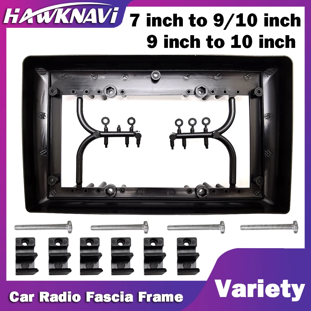 7" Change To 9" Universal 2 Double Din Fascia For Car Radio With 7 Inch