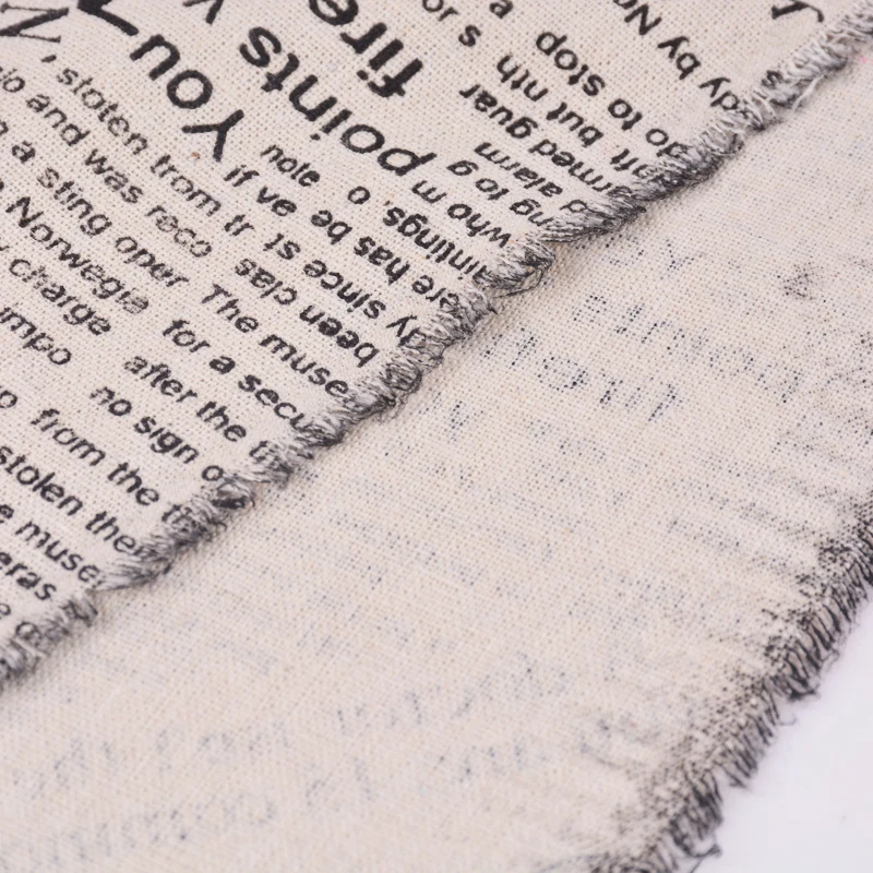 

Dark Linen Newspaper Cotton Linen Patchwork DIY Sewing Fabric Handmade DIY Cotton DIY Handmade Cloth Sewing Quilting Fabrics