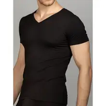 Men 'S T shirt with V-neckline, Classic bamboo