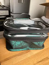 Bolsa de maquillaje transparente multifunción para viaje, organizador de artículos de tocador con diamantes de moda, resistente al agua, almacenamiento de maquillaje para mujer