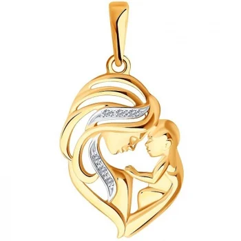 

Sokolov pendant with 6 diamonds in red gold