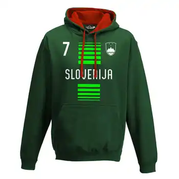 

Hood Sweatshirt Two-Color National Sports Slovenia 7 Football Sport Europe Shield 2 S