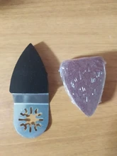 NEWONE-herramienta oscilante, papel de arena + dedo/triángulo, almohadilla de lijado para Fein Dremel, herramienta eléctrica, gancho y bucle de papel de lija abrasivo