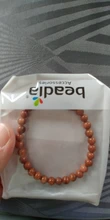 Pulsera con cuentas de arena dorada para mujer y hombre, abalorio con cuentas naturales de 6mm, 8mm y 10mm, el mejor regalo para Amiga