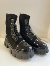 Botas de calcetín negro para mujer, zapatos góticos Punk, botines de plataforma, media blanca, novedad de 2020