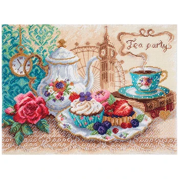 

29/bn set for embroidery with beads matrenin Posad 'time to drink CHAY' 37*49 cm