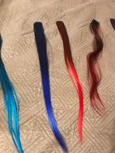 AliLeader-extensiones de cabello sintético para mujer y niña, 1 pieza, 20 colores, 50CM, largo, liso