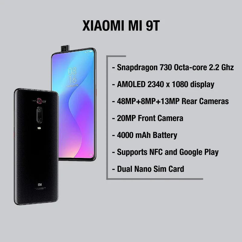 Глобальная версия Xiaomi Mi 9T 128Гб ROM 6Гб RAM(абсолютно новая/запечатанная) mi 9 t, mi 9 t, mi 9, mi 9