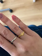 WANTME-Anillo de plata de primera ley con forma de sonrisa para mujer, sortija ajustable, cadena de eslabones de plata esterlina 925, estilo Hip Hop, Punk, 2021