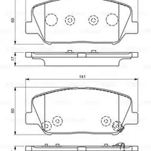 Колодки тормозные HYUNDAI i30/ELANTRA 11-/CEED R16" 12- передние