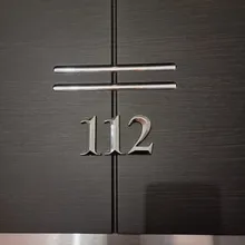 Cartel de número de puerta, autoadhesivo, 3D, 5cm/7cm, para apartamento, Hotel, oficina, dirección, calle, pegatinas, señal de placa