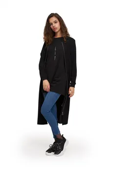 

Long Zippered Bomber