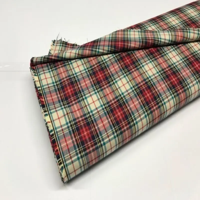 Tessuto Scozzese, Tessuto Scozzese Bianco, Tessuto Al Metro, Tessuti Per Bambini, Tessuti Di Cotone, 1 Metro X 150 Cm