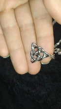Joyería Vintage Triquetra Trinity collar de colgante de nudo collares y colgantes de Plata de Ley 925 para mujer (JewelOra NE101914)