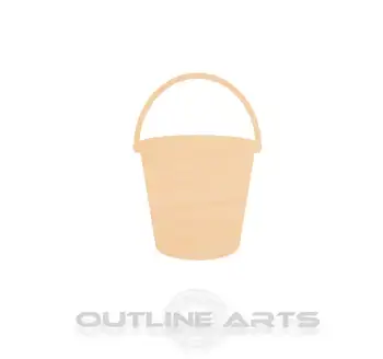 

10 pieces Bucket Pail Laser Cut Wood Shape Craft Supply