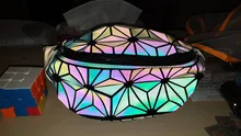 Riñonera luminosa de cuero para mujer, bolso de cintura, a la moda, 2020