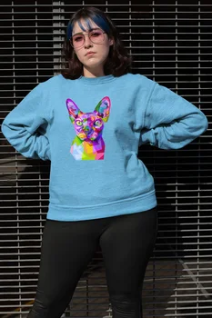 

Angemiel Wear Colorful Pharaoh Cat Blue Women Sweatshirts